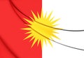 Yezidi Flag. 3D Illustration.