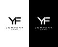 YF, FY letter logo design template vector . vector logo for company logo identity Royalty Free Stock Photo