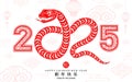 Happy chinese new year 2025 the snake zodiac sign