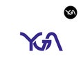 YGA Logo Letter Monogram Design Royalty Free Stock Photo