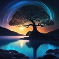 Yggdrasil the eternal tree in the middle of the