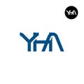 YHA Logo Letter Monogram Design Royalty Free Stock Photo