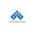 YHT letter logo design on WHITE background. YHT creative initials letter logo concept. YHT letter design Royalty Free Stock Photo