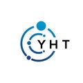 YHT letter technology logo design on white background. YHT creative initials letter IT logo concept. YHT letter design Royalty Free Stock Photo