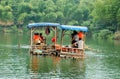 Yi Bin, China: Rafts at the Bamboo Sea Royalty Free Stock Photo