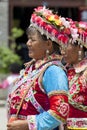 Yi Minority Woman in Traditional Clothes