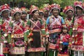 Yi Minority Women in Traditional Clothes Royalty Free Stock Photo