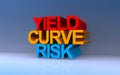 yield curve risk on blue Royalty Free Stock Photo