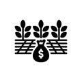Black solid icon for Yield, profit and advantage Royalty Free Stock Photo