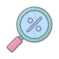 yield search flat vector icon which can easily modify or edit Royalty Free Stock Photo