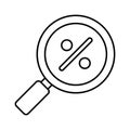 yield search flat vector icon which can easily modify or edit Royalty Free Stock Photo