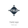 Yield sign icon vector. Trendy flat yield sign icon from traffic signs collection isolated on white background. Vector Royalty Free Stock Photo