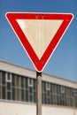 Yield traffic sign