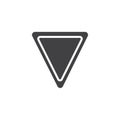 Yield triangle signs icon vector