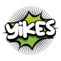 yikes Comic book explosion bubble vector illustration Royalty Free Stock Photo