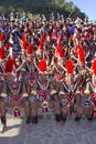 Yimchunger Tribe men at Horbnill Festival, Kisama, Nagaland Royalty Free Stock Photo