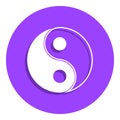 yin yang badge icon. Simple glyph, flat vector of web icons for ui and ux, website or mobile application
