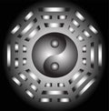 Yin Yang and bagua Royalty Free Stock Photo