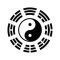 Yin Yang bagua symbol. Tai Chi pattern. Vector illustration