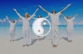 Yin Yang Balance Contrast Opposite Religion Culture Concept Royalty Free Stock Photo