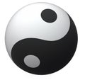Yin-Yang ball Royalty Free Stock Photo