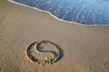 Yin Yang on the beach