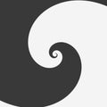 Yin and yang. Black and white waves.