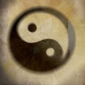 Yin yang with textured background Royalty Free Stock Photo