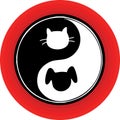 Yin Yang Cat Dog Royalty Free Stock Photo