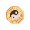 Yin and yang chinese symbolism. Vector illustration. Royalty Free Stock Photo