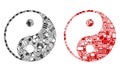 Yin Yang Collage Icons for BigData