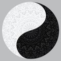 Yin yang decorative black and white symbol