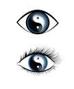 Yin yang Eye icon isolated