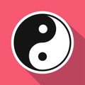 Yin yang flat icon