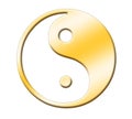 Yin yang gold Royalty Free Stock Photo