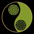 Yin-yang in green Royalty Free Stock Photo