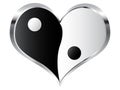 Yin and yang heart Royalty Free Stock Photo