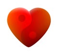 Yin Yang Heart Symbol Love Health Balance Harmony Spirituality Royalty Free Stock Photo