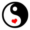 Yin Yang With Hearts Royalty Free Stock Photo