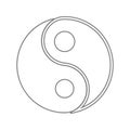 yin yang icon. Element of cyber security for mobile concept and web apps icon. Thin line icon for website design and development,