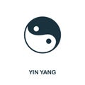 Yin Yang icon. Monochrome simple element from fortune teller collection. Creative Yin Yang icon for web design