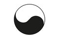 Yin-yang icon simple design