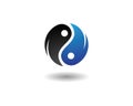 Yin yang icon vector