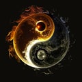 Yin and yang icon.Yinyang symbol.Taoism or Daoism sign.Logo of meditation, karma, buddhism.Harmony and balance concept.