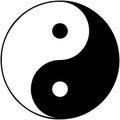 Yin Yang isolated in white Royalty Free Stock Photo