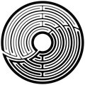 Yin and Yang Labyrinth Symbol Royalty Free Stock Photo