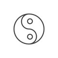 Yin Yang line icon