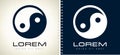 Yin Yang logo vector Royalty Free Stock Photo