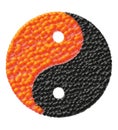 Yin and yang made of caviar vector illustration
