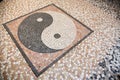 Yin Yang Mosaic On Floor Royalty Free Stock Photo